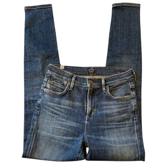 Citizens of Humanity Rocket High Waist 5-Pocket Skinny Jeans in Rival Blue Sz 25 - Picture 4 of 9